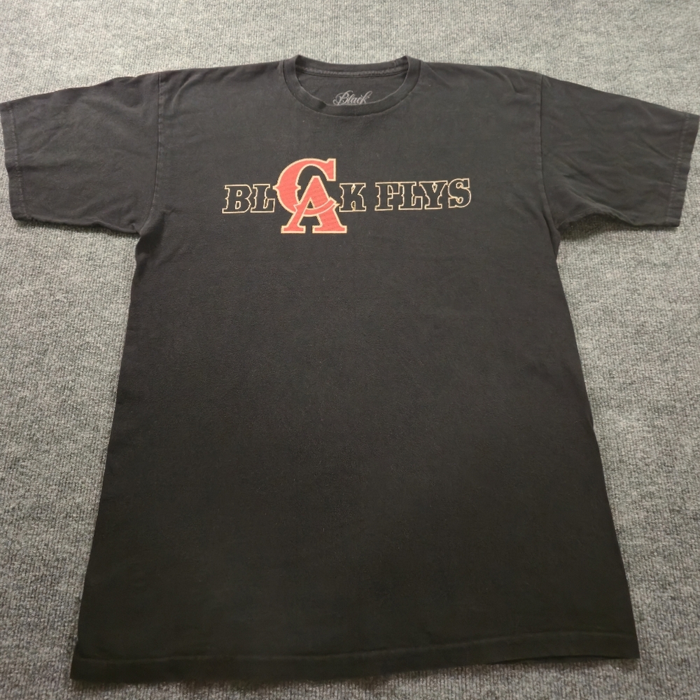 Black Flys Old School "CA" Graphic Black T-Shirt Size Large‎